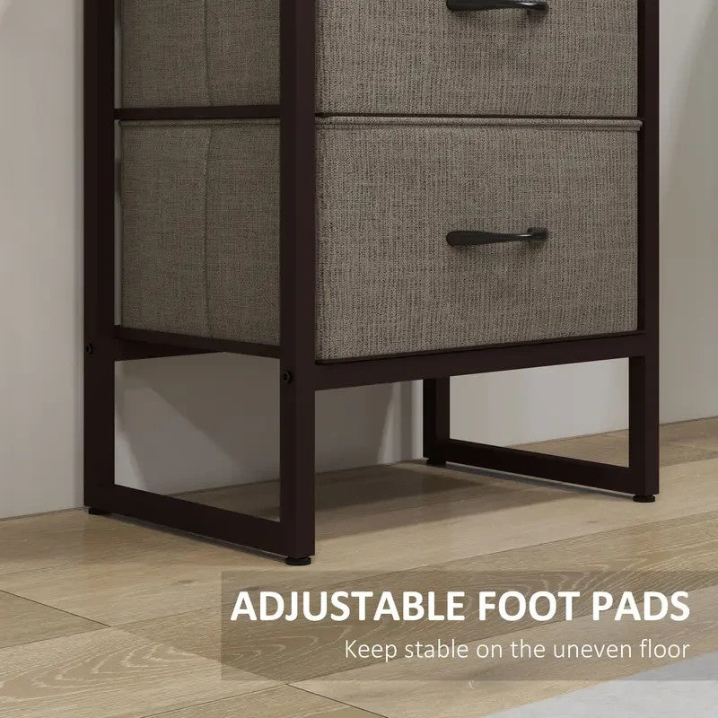 Slim Industrial Display Shelf with Drawers – Rustic Narrow Bookcase Unit