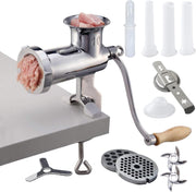 Stainless Steel Manual Meat Grinder Sausage Maker Clamp Mincer