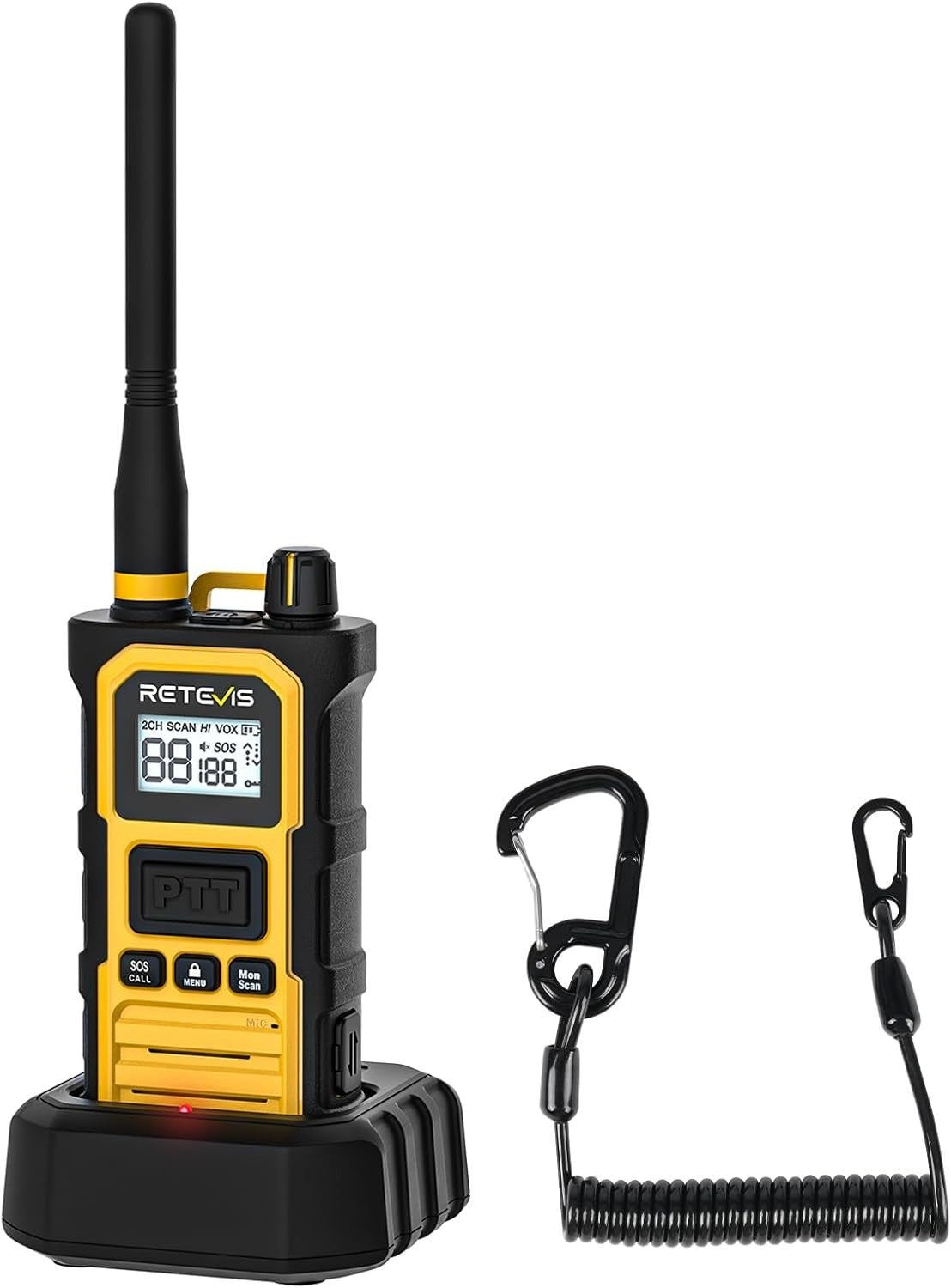 IP67 Waterproof Walkie Talkie Long Range 2800mAh AI Noise Cancel Radio