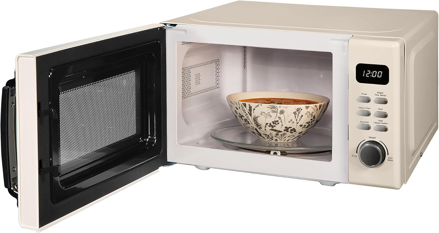Russell Hobbs 20L 800W Digital Microwave 8 Auto Cook Cream Mirror Finish