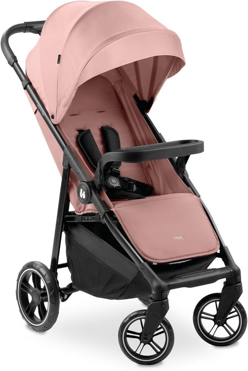 Lightweight Pushchair Foldable Pram Reclining Seat Snack Tray Cup Holder Pink