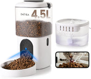 Automatic Cat Feeder Camera WiFi App 4.5L Food 2.5L Water Fountain