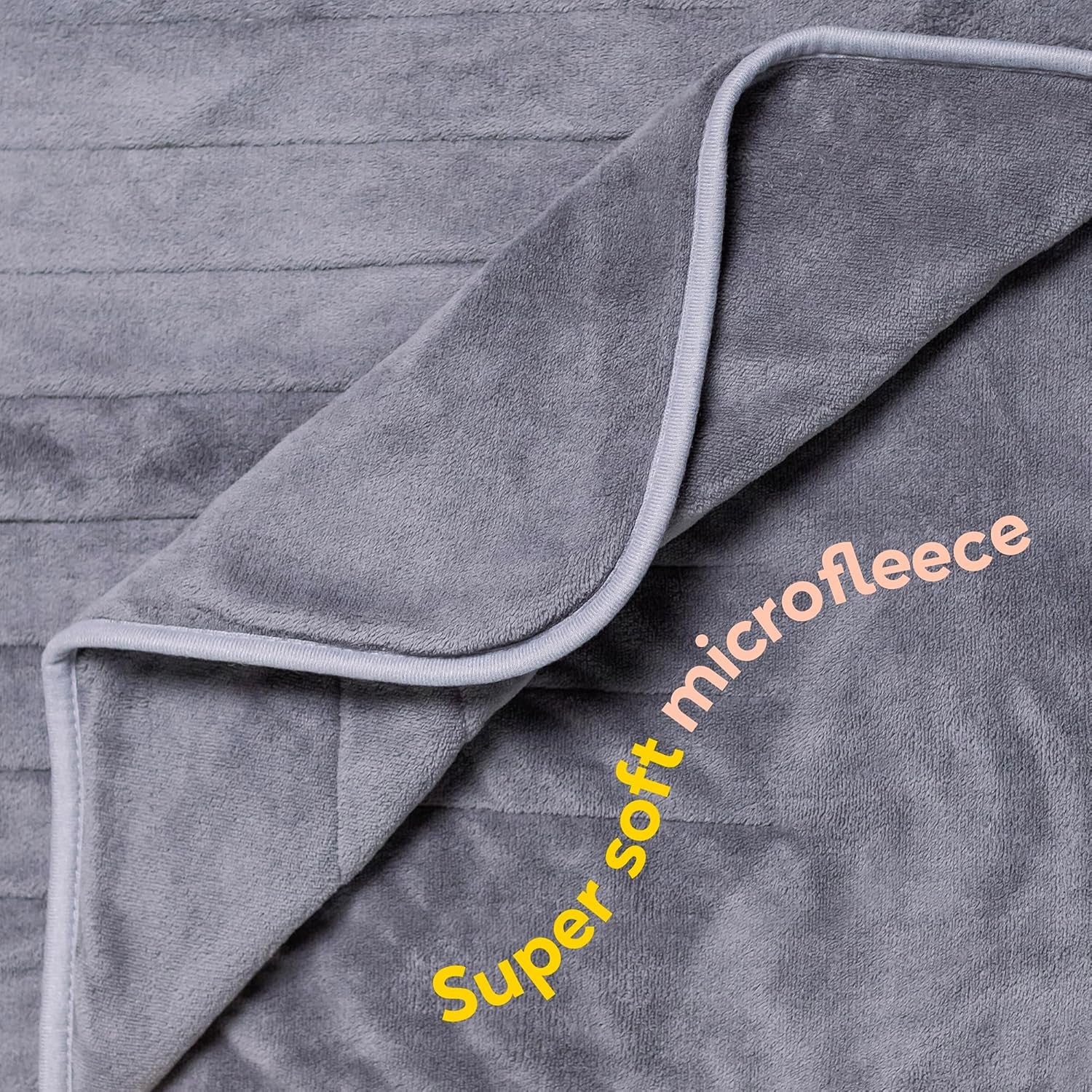 Electric Heated Throw Blanket Grey Microfleece 130x180cm 9 Heat Timer Auto Off