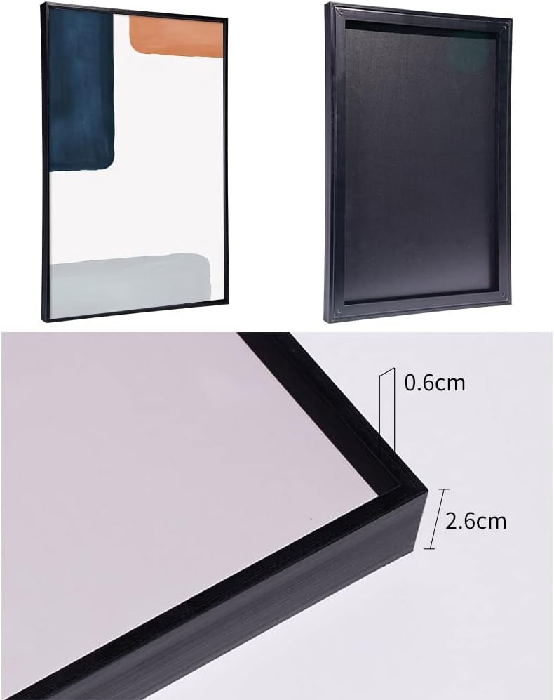 Modern Abstract 3-Piece Canvas Wall Art 24x32" Black Home Decor
