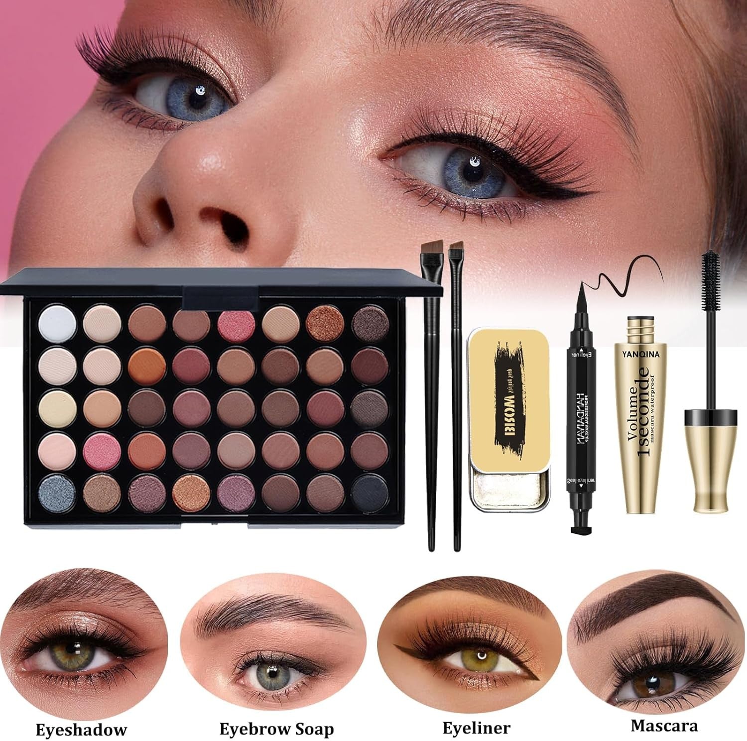 All In One Makeup Kit 40 Colour Eyeshadow Palette Lip Gloss Set