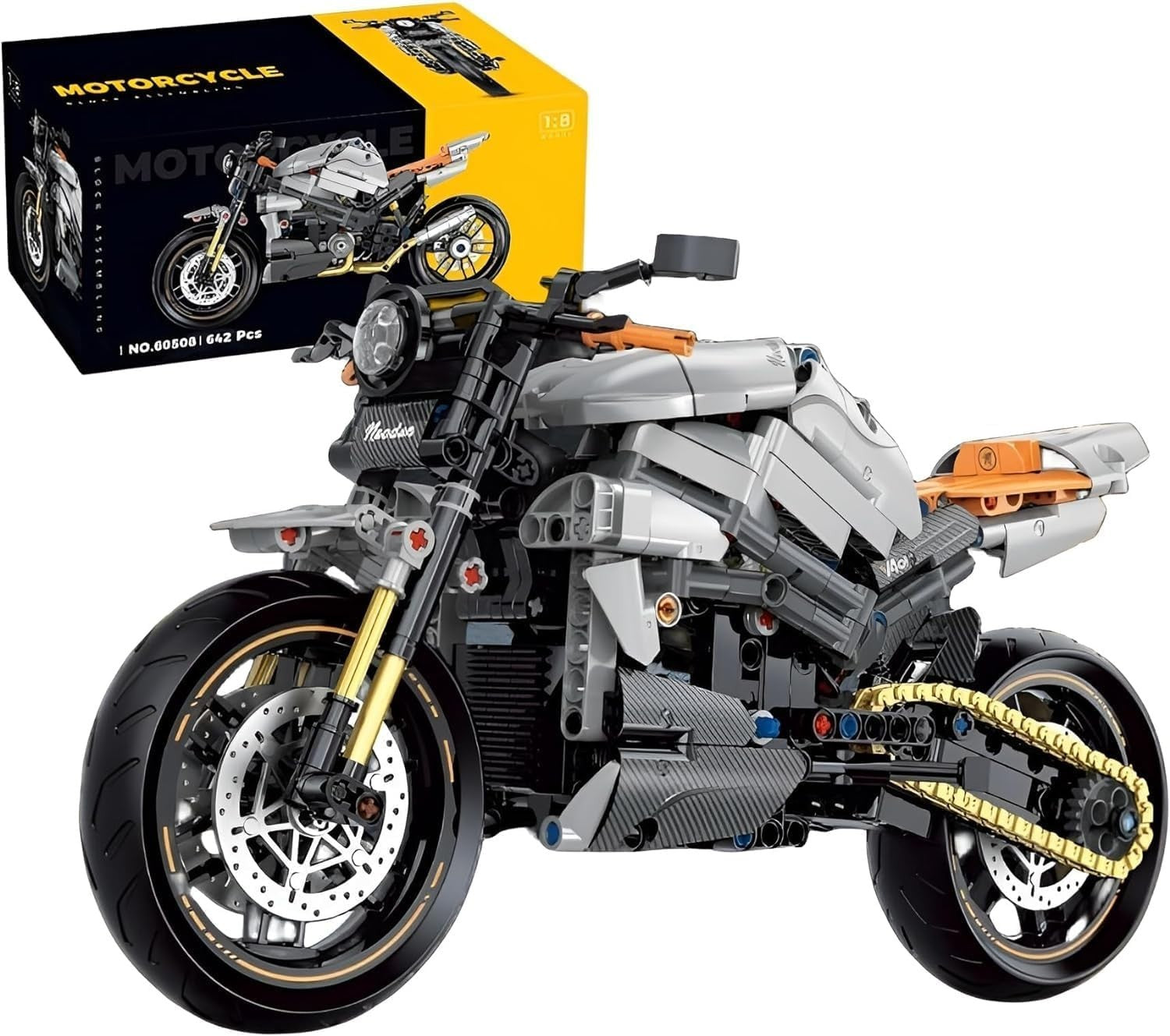 642PCS Technic Motorcycle Building Kit | Realistic Design | Fun for Adults & Kid