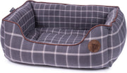 Large Square Dog Bed Washable Reversible Cushion Grey