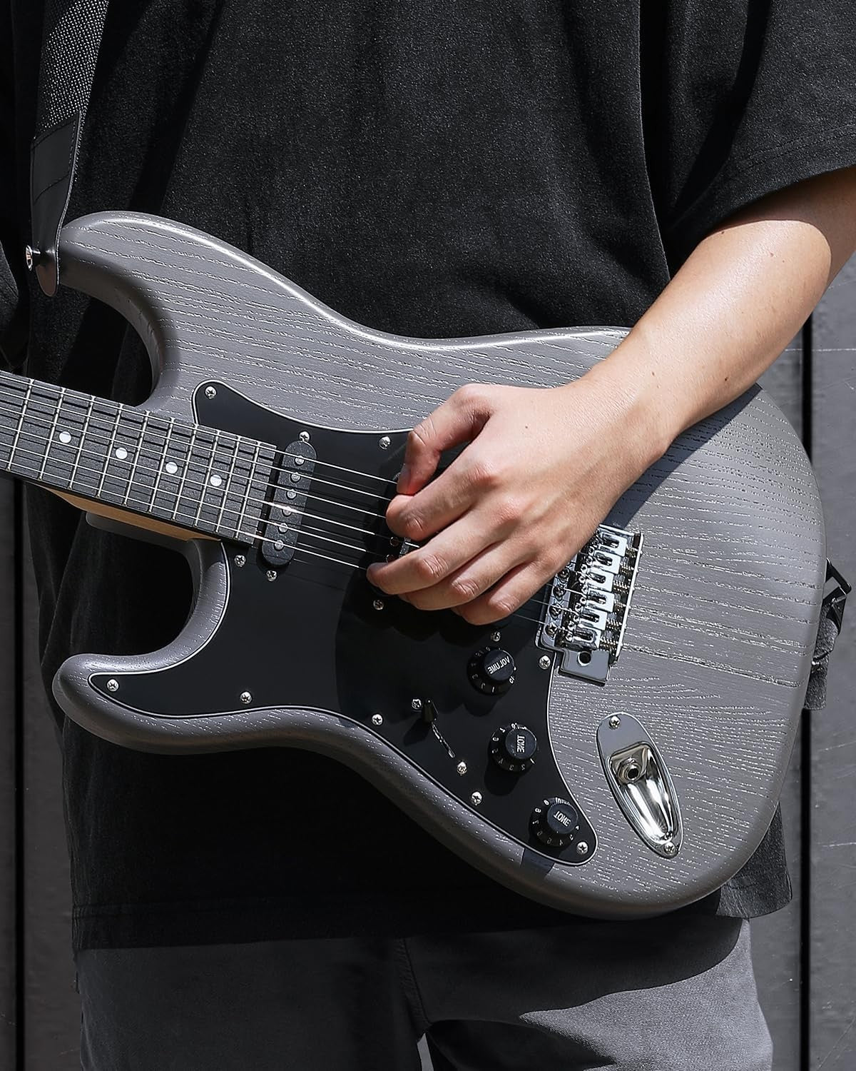 Left Handed Electric Guitar 39" Beginner Kit w/ Amp SSS Black