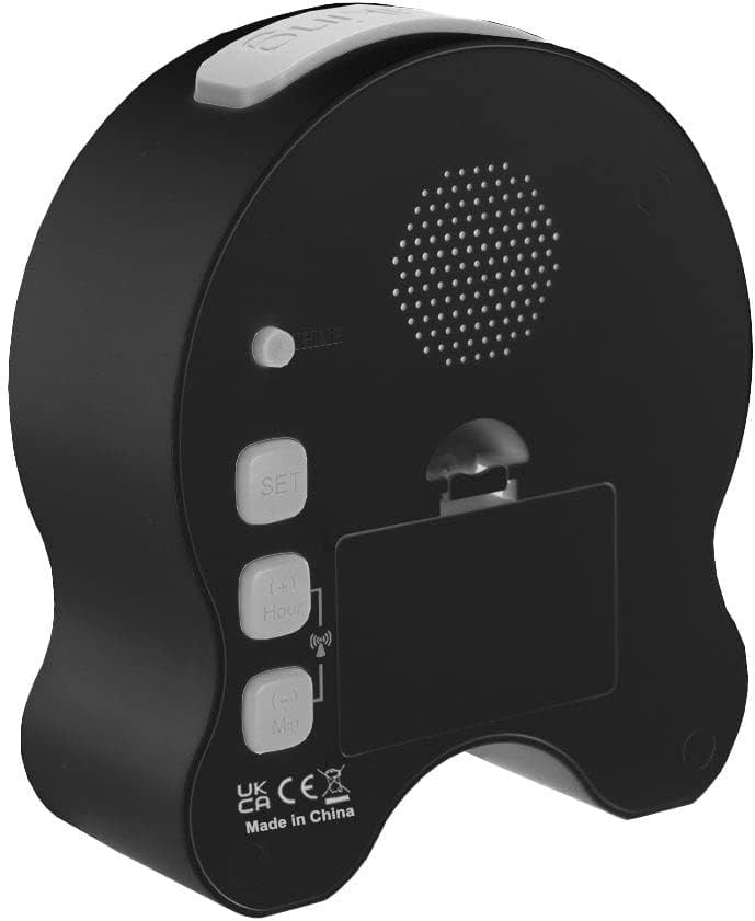 Talking Alarm Clock Large Numbers Voice Announce Time Snooze Gunmetal