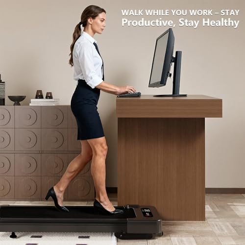 Walking Pad Treadmill 10% Auto Incline 2.5HP Under Desk Quiet Smart App Routes