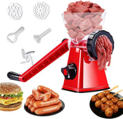 Manual Meat Grinder Sausage Maker Mincer Hand Crank Heavy Duty Red