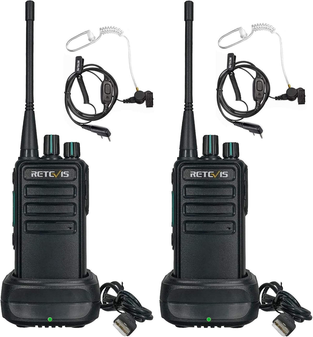 Long Range Walkie Talkies 2 Pack VOX Rechargeable Headset PMR446