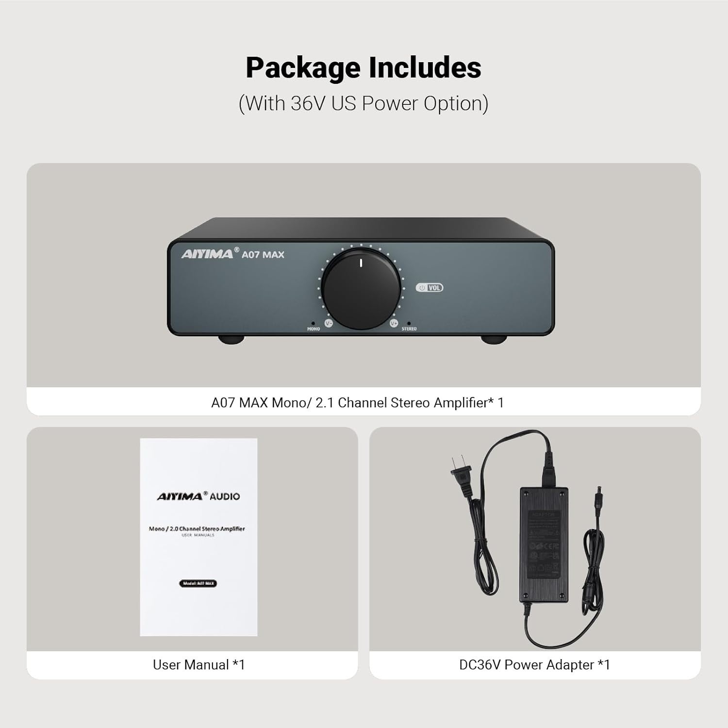 300W x2 Stereo Amplifier Class D Mini HiFi TPA3255 Bridgeable