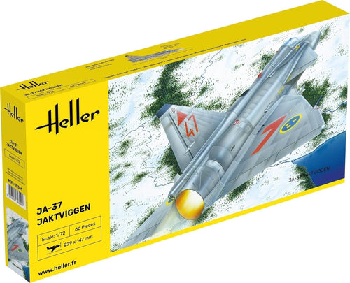 1:72 JA 37 Jaktviggen Jet Fighter Model Kit - Detailed Swedish Aircraft