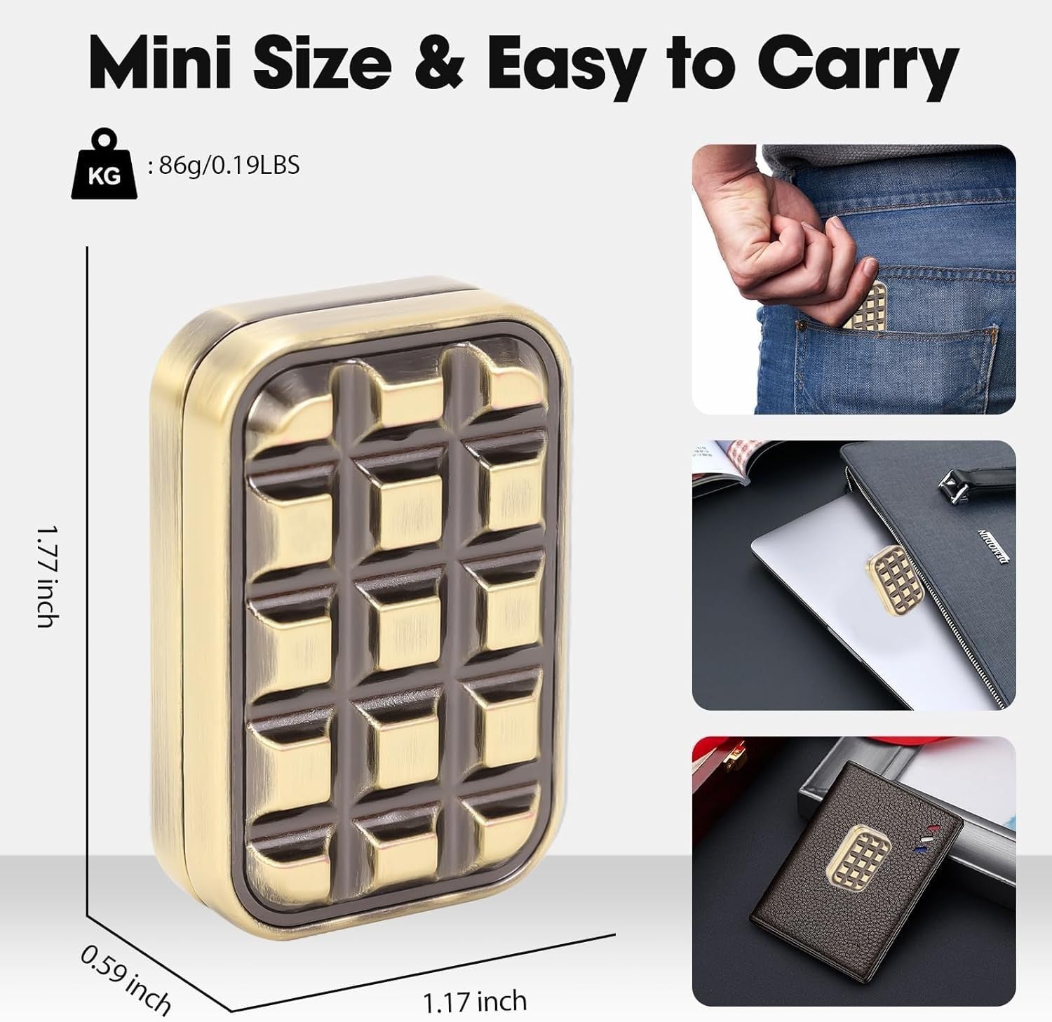 Metal Poker Card Fidget Slider Magnetic Click Stress Relief EDC