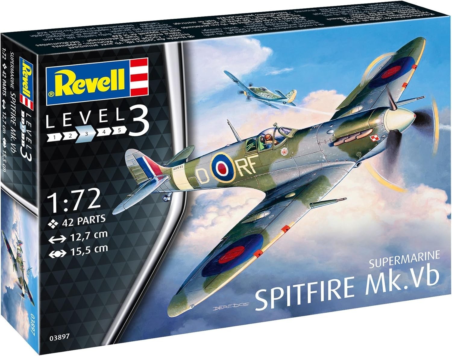 Supermarine Spitfire Mk.Vb 1:72 Scale Plastic Model Kit Military Aircraft