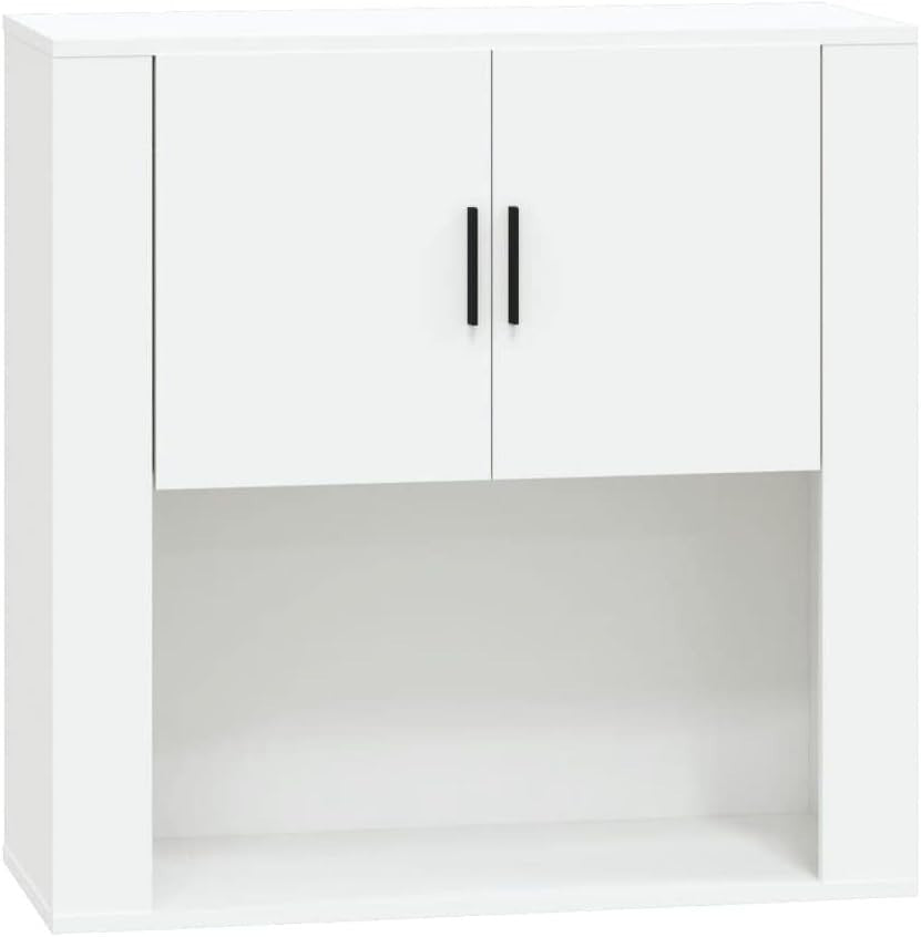 Wall Mounted White Storage Cabinet 33x80x80cm Durable Organiser