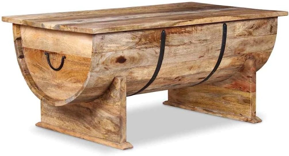 Solid Mango Wood Coffee Table with Storage | 88x50x40cm Rustic Vintage Living