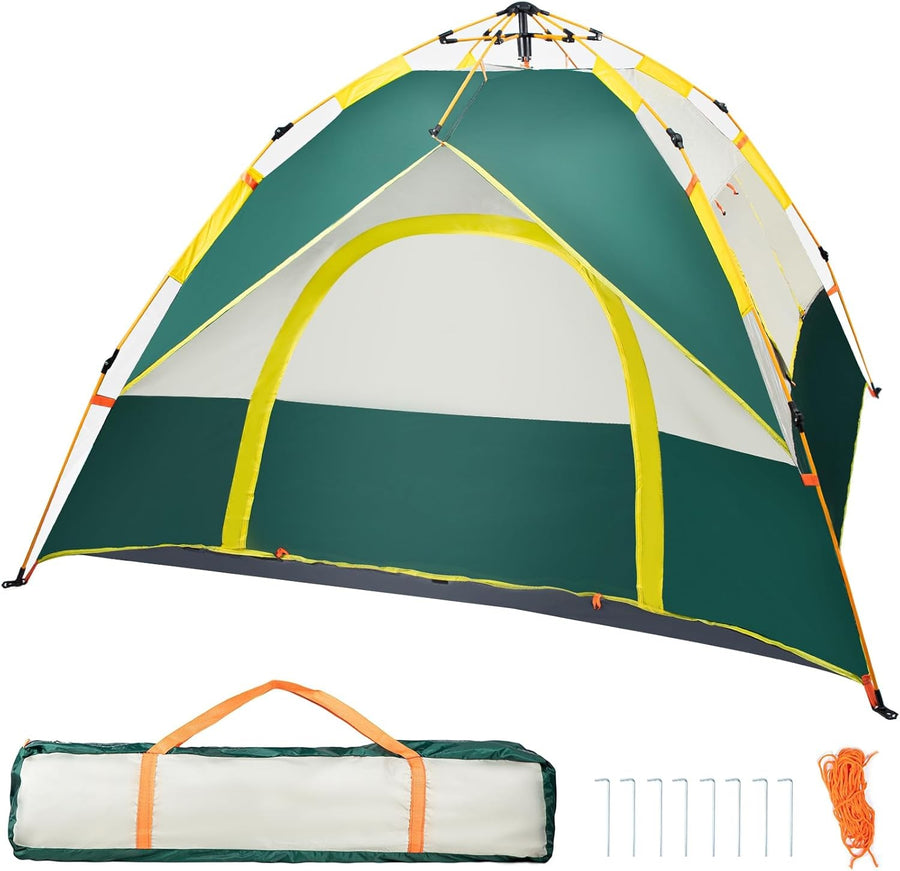 3-4 Person Pop Up Camping Tent Waterproof Quick Setup