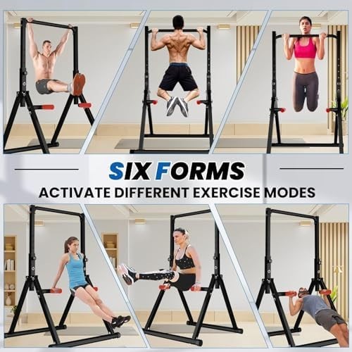 Adjustable Foldable Power Tower – Pull-Up & Dip Station for Home Gym