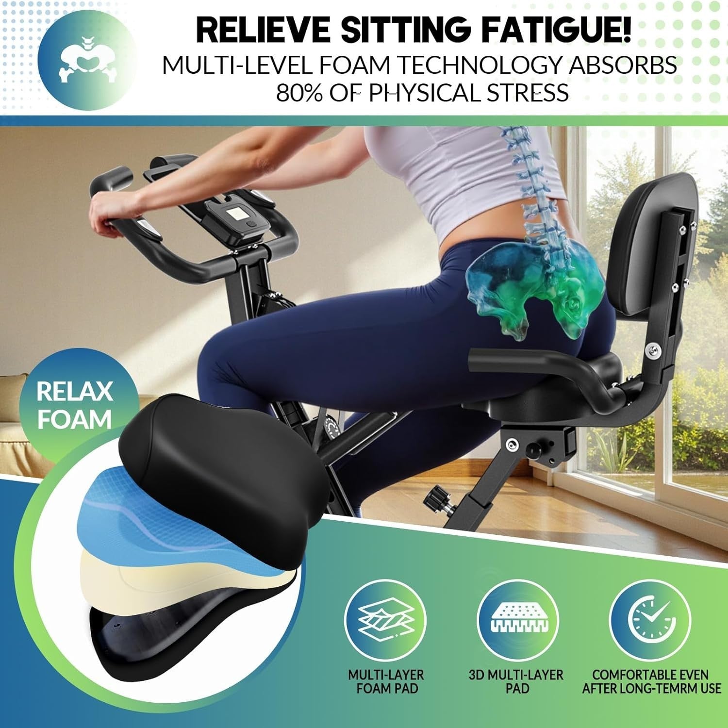5-in-1 Folding Exercise Bike w/ 16-Level Magnetic Resistance, LCD & 350lb Cap