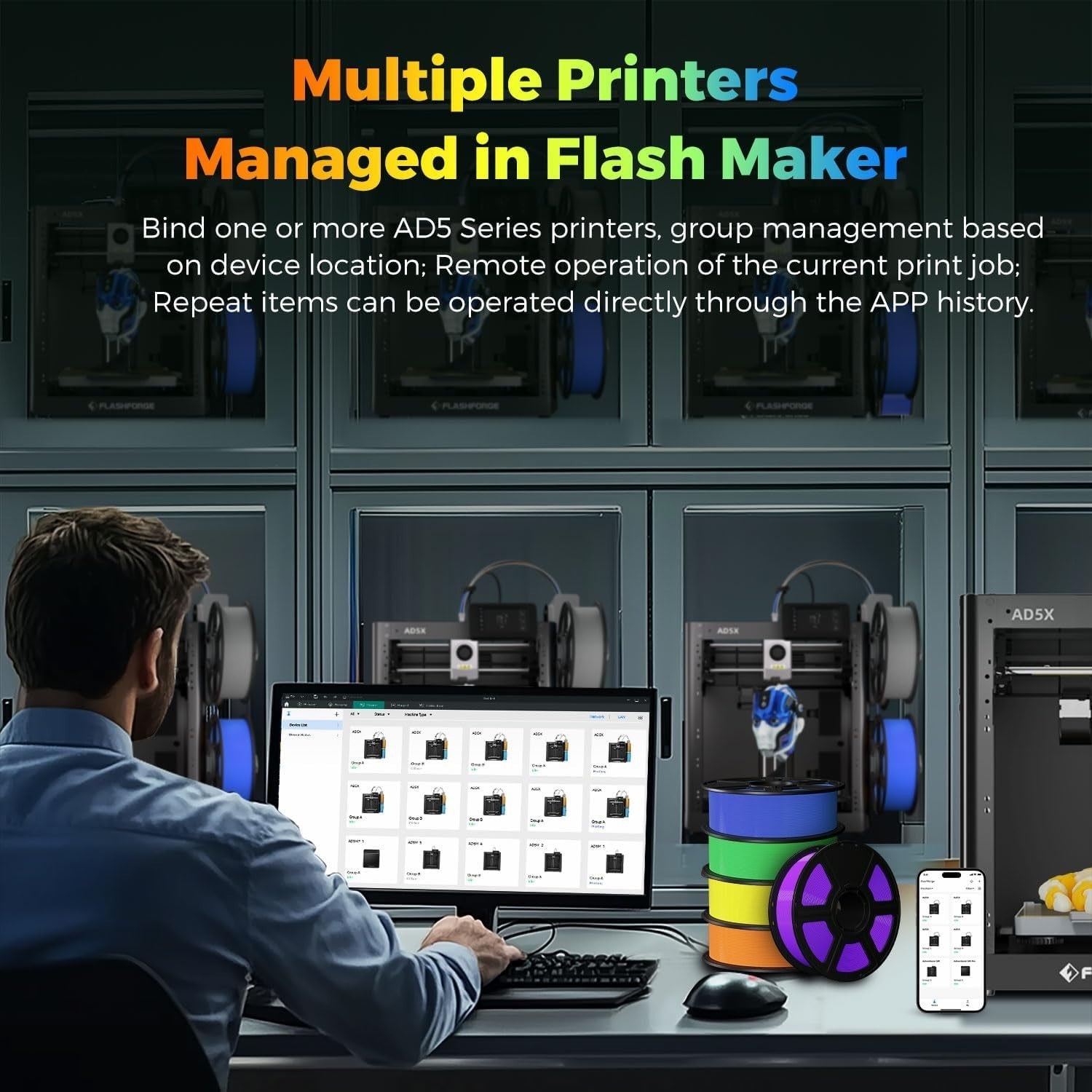 4-Color Multi-Material 3D Printer 600mm/s CoreXY Auto Level Fast Print