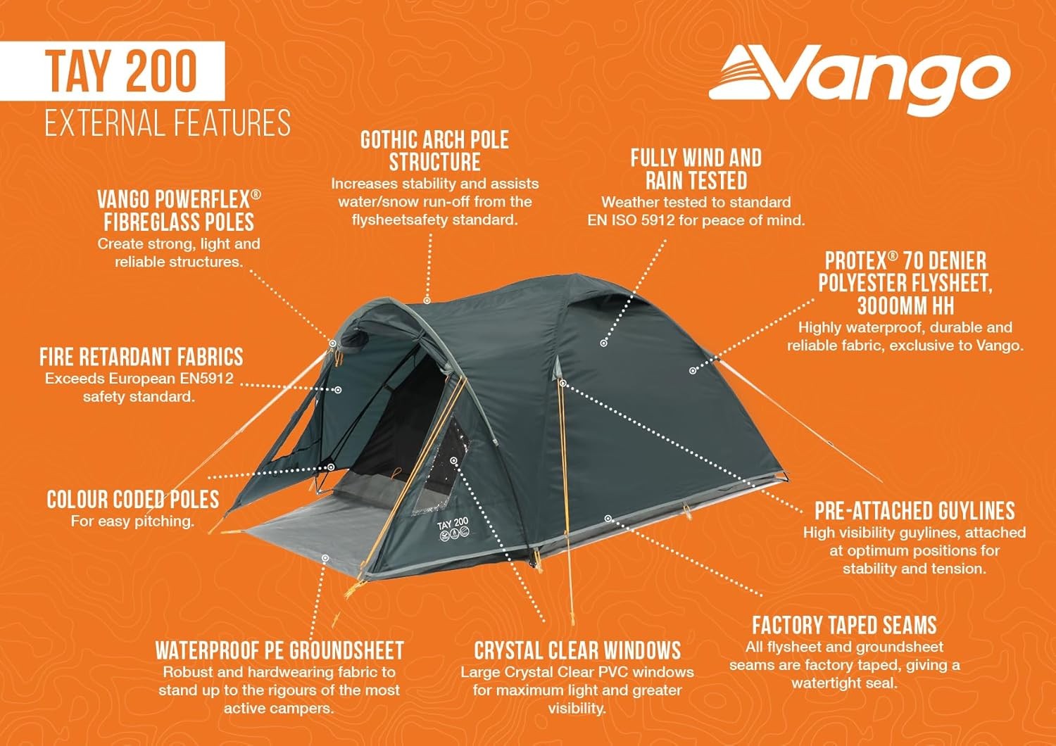 2 Person Dome Camping Tent 3000mm Waterproof Porch Dark Bedroom