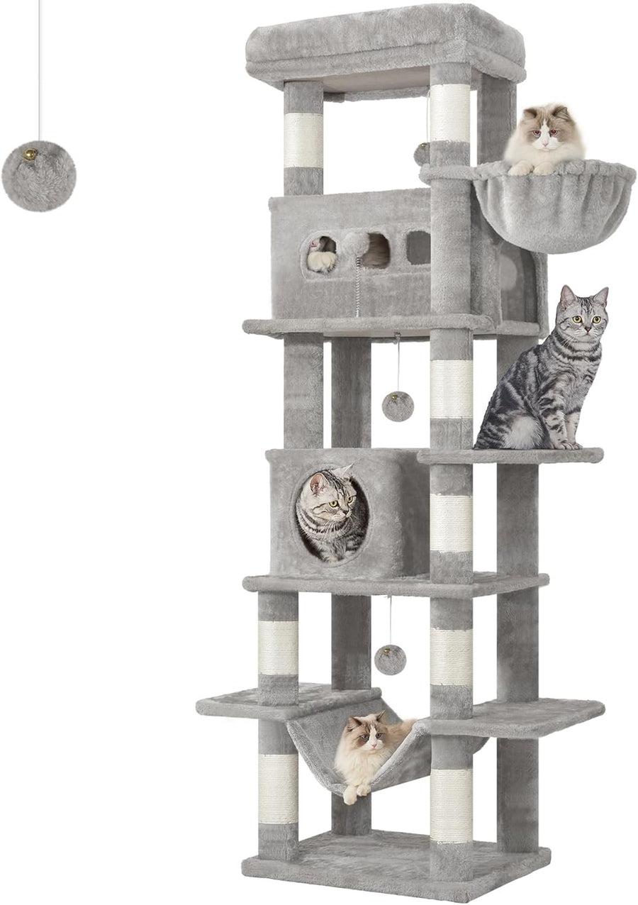 170cm Tall Cat Tree Tower Multi-Level Scratching Posts Condos Large