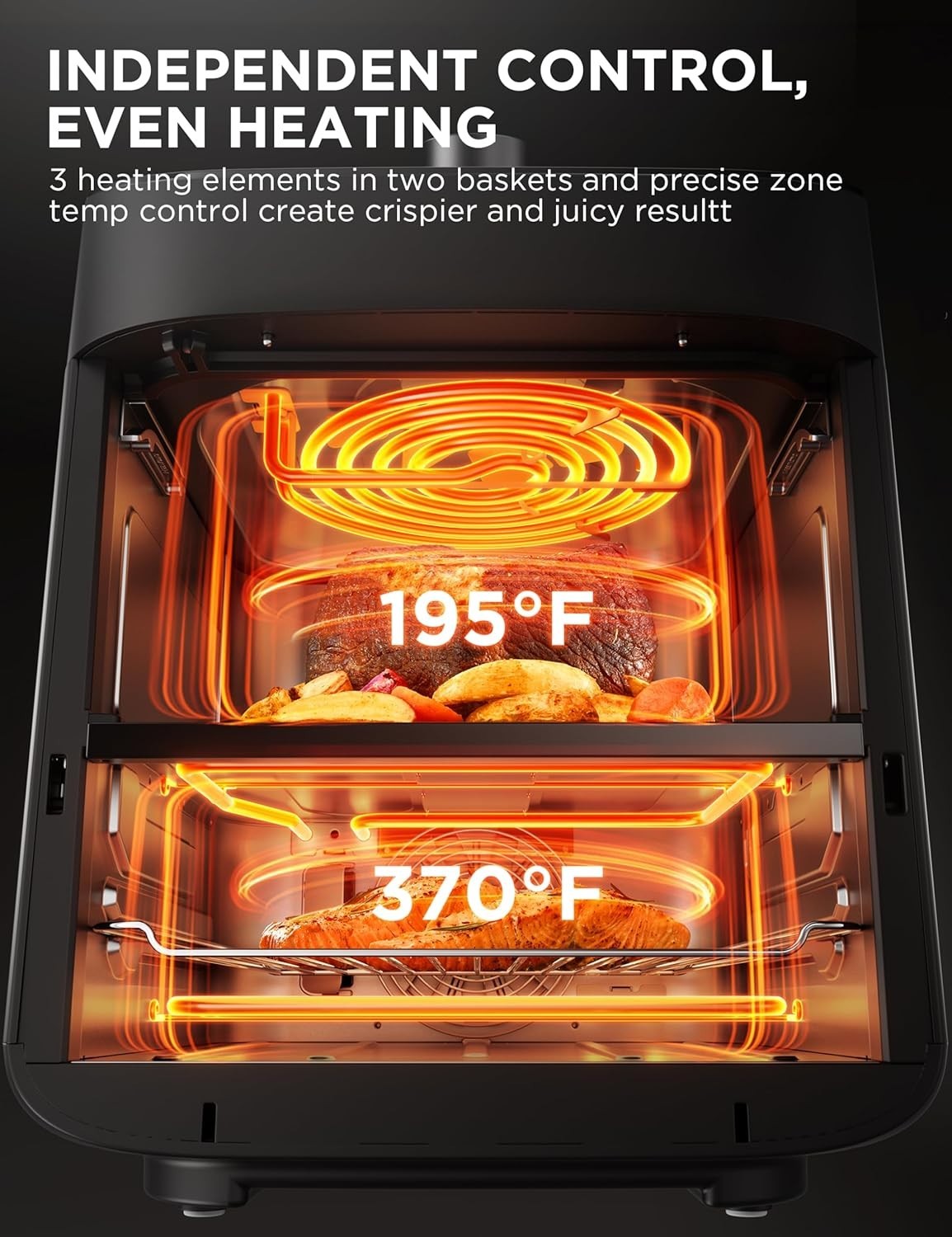 11L Dual Zone Smart Air Fryer Oven | Wi-Fi & Alexa | 10-in-1 Functions | Max