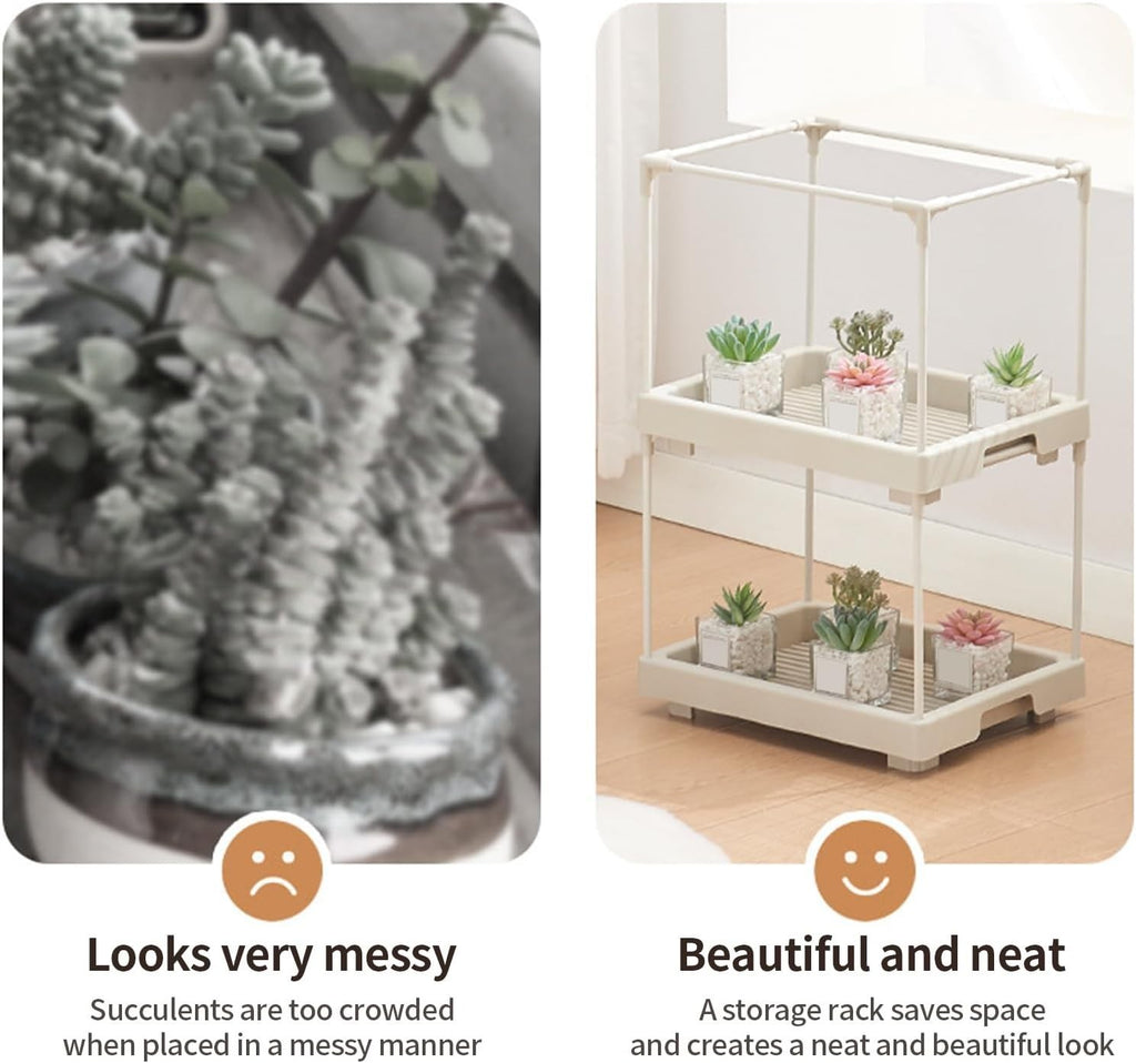 Compact Indoor Mini Greenhouse Raised Plant Shelter Mesh Cover Rack 36x33x7cm