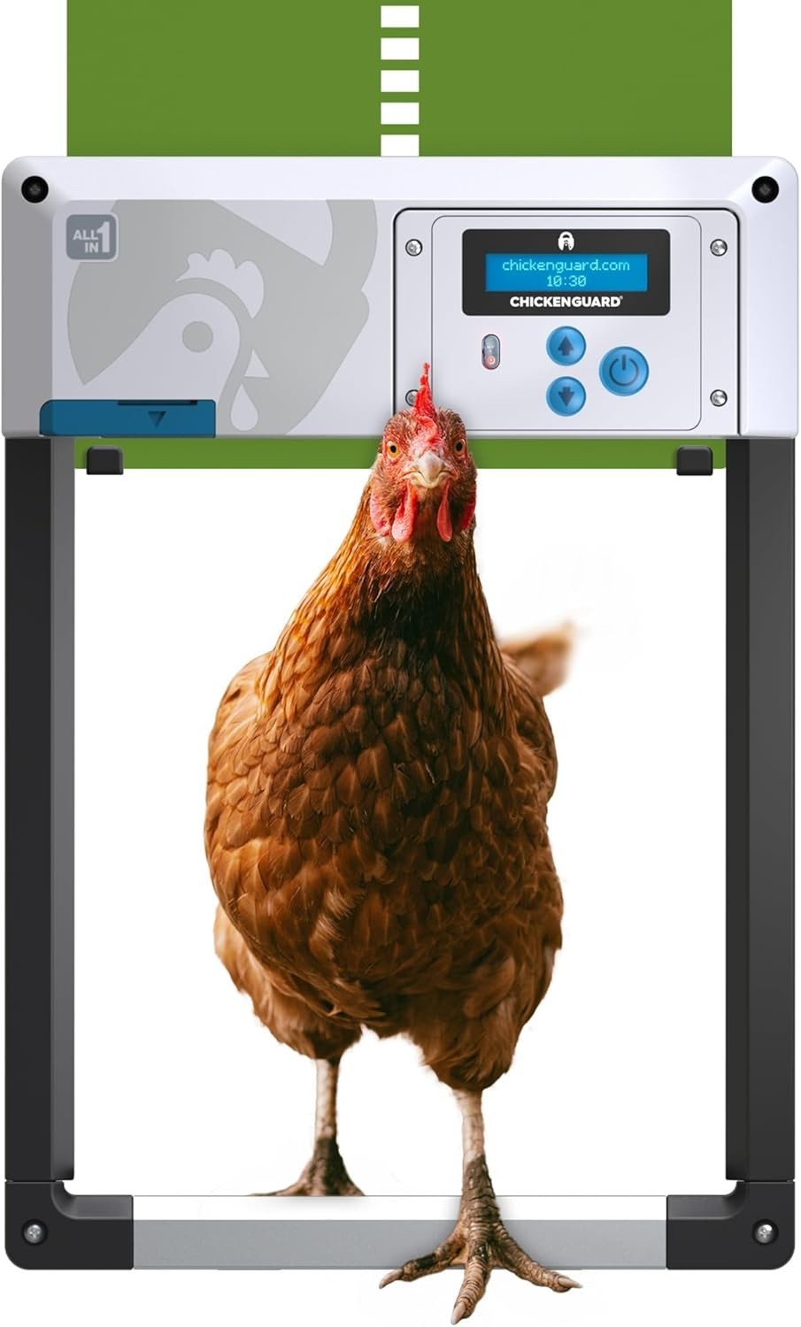 Automatic Chicken Coop Door Opener Green Battery Timer Light Sensor Winter Mode
