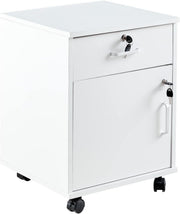 Locking Mobile File Cabinet Drawer Door Under Desk A4 Storage Unit