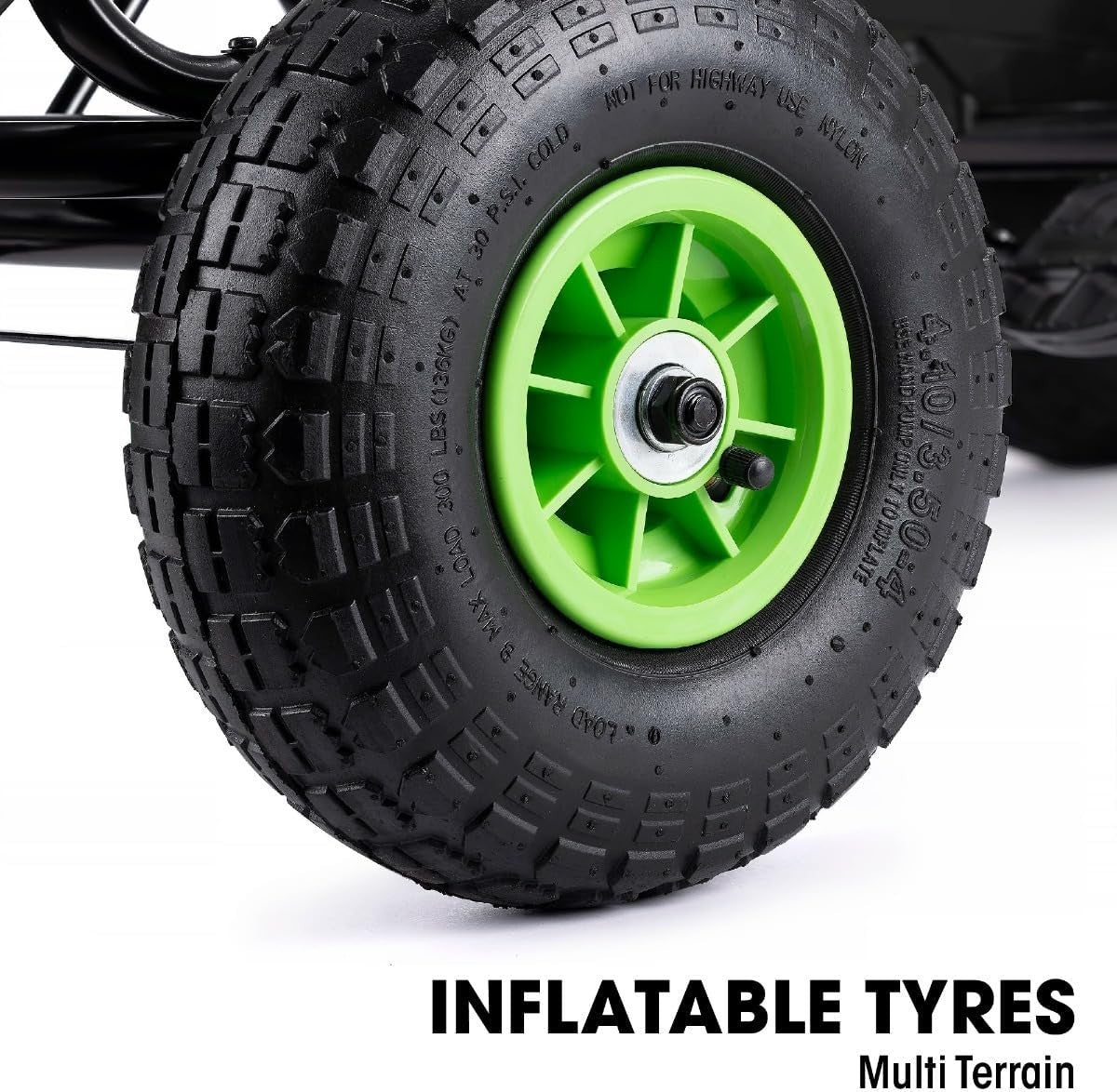 Kids Pedal Go Kart Ride On Race Car Rubber Tyres Handbrake Seat 50kg