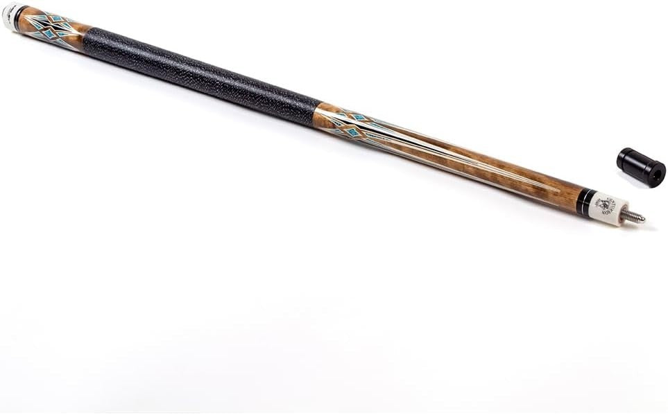 58" Linen Wrap Pool Cue 13mm Maple Shaft American Style w/ Hard Case