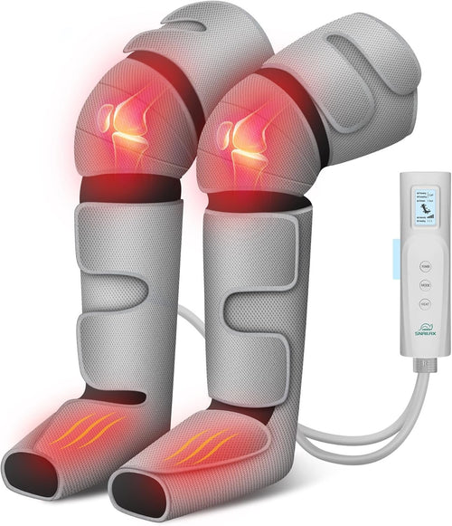 Heat Compression Leg Massager with 3 Modes, Adjustable Calf & Knee Pain Relief