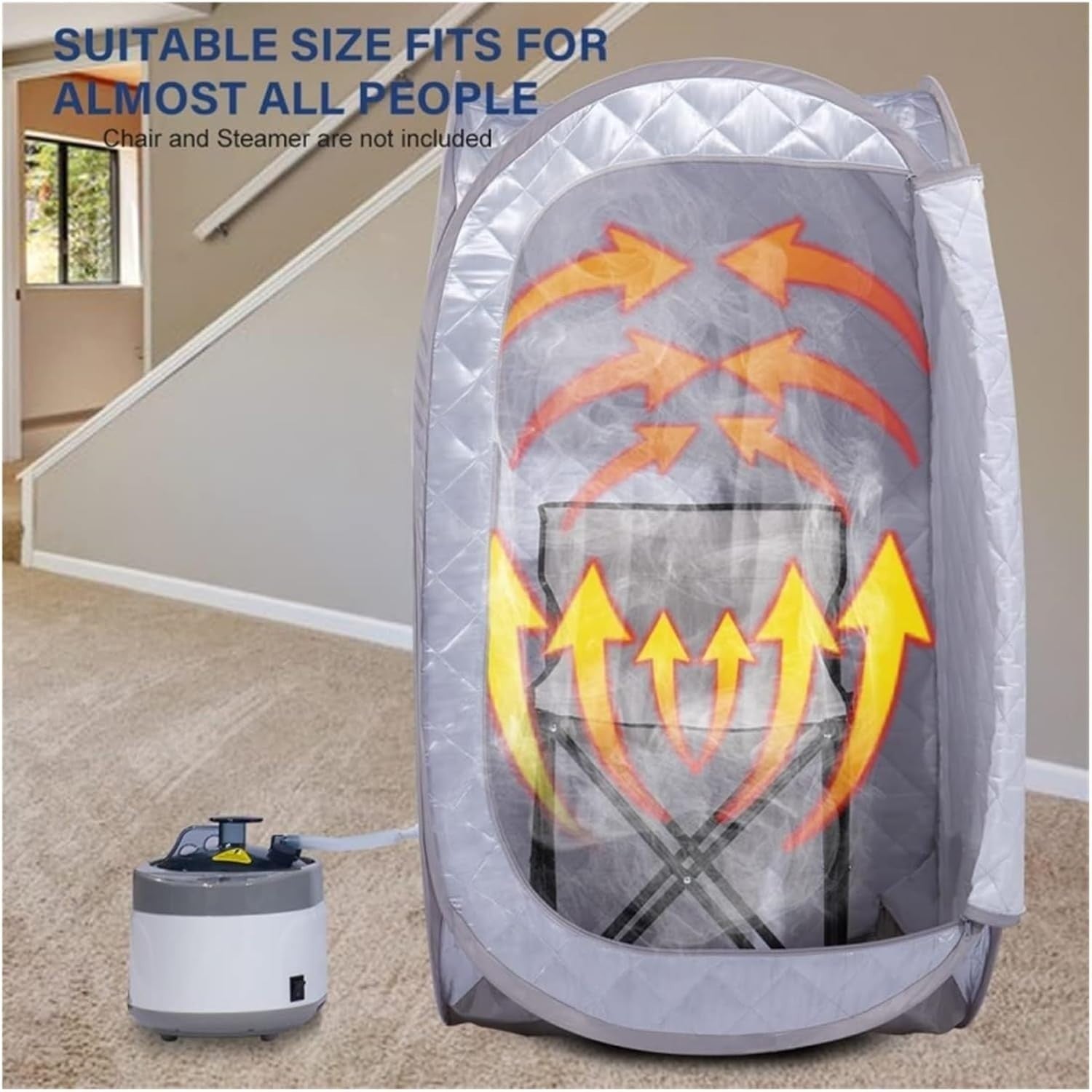 Portable Sauna Tent Home Spa Foldable Heat Therapy Cabin Stress Relief Pink