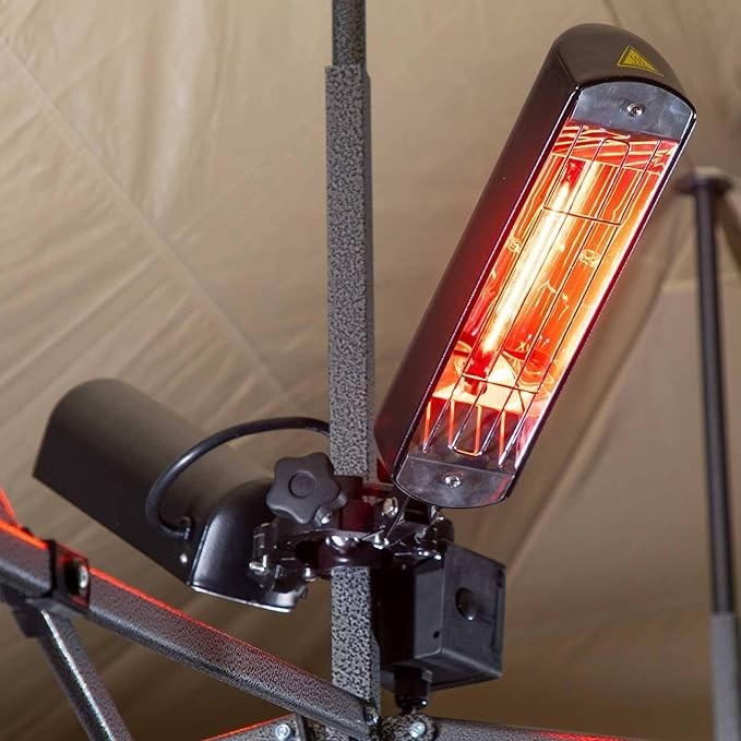 Outdoor Infrared Patio Heater 1600W Foldable Electric Radiant Heat for Gazebo