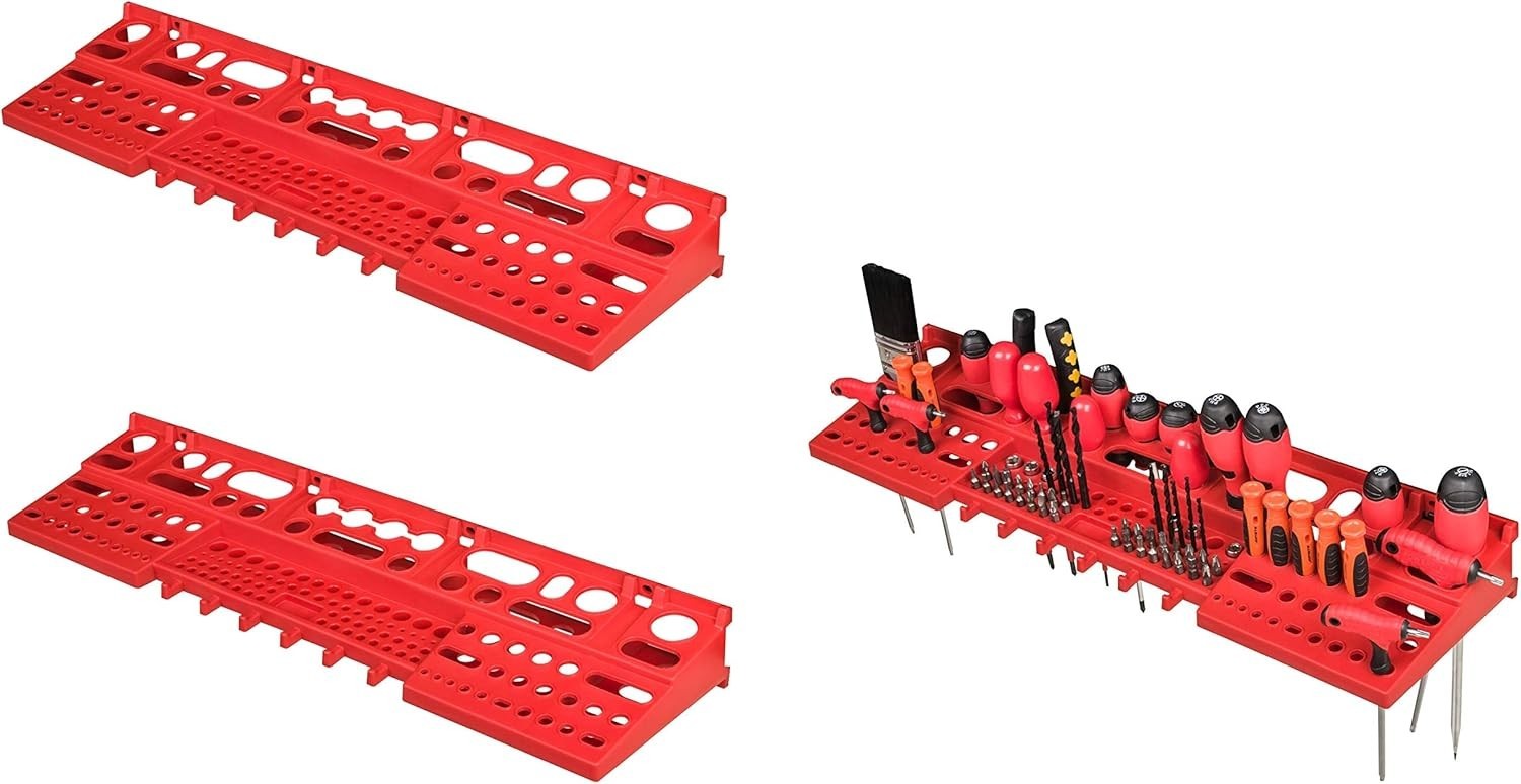 Large Garage Tool Pegboard Wall Storage Organizer Rack Set