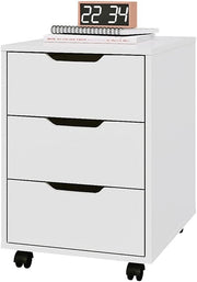 Rolling 3 Drawer File Cabinet Under Desk Mobile Office Storage Unit