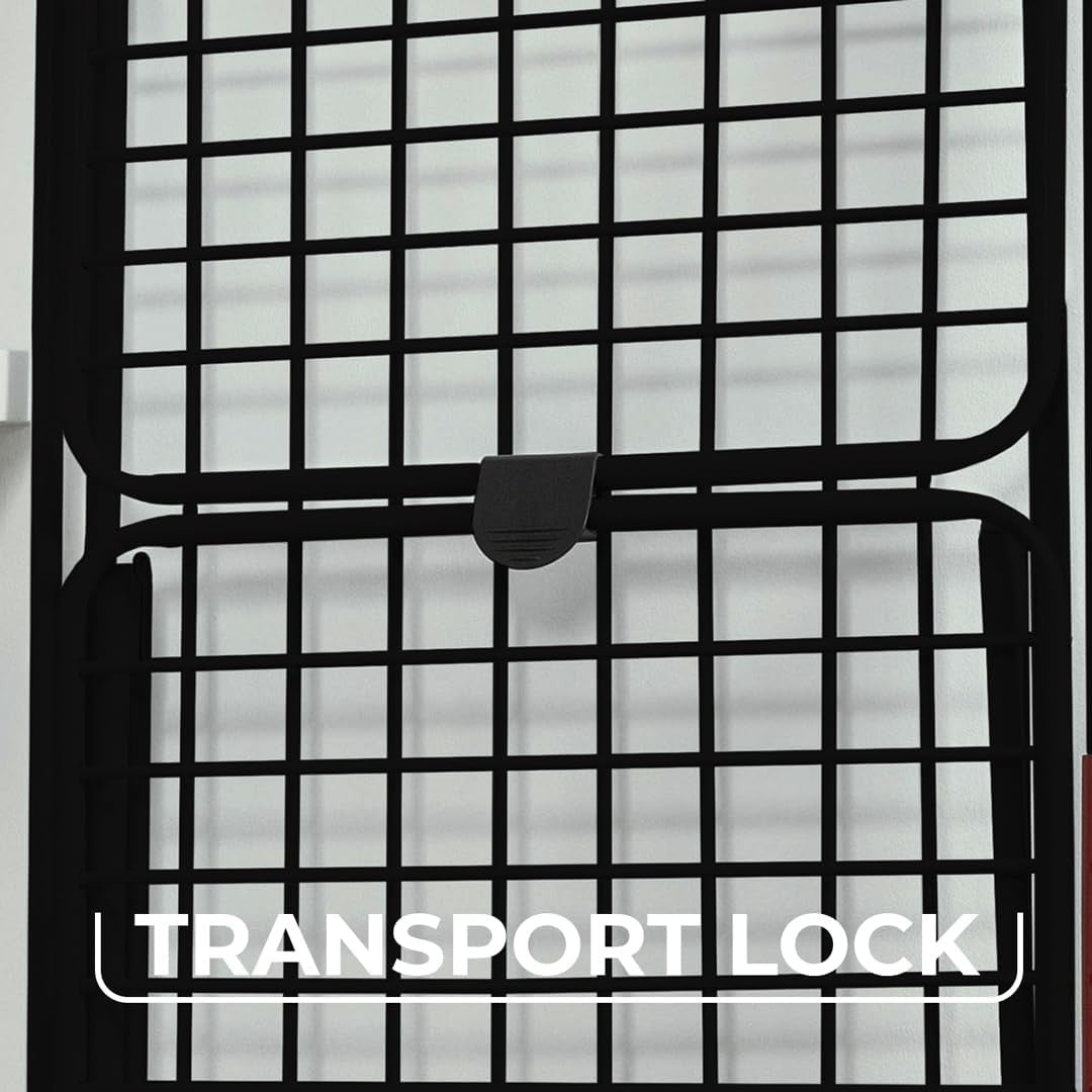 XXL Indoor Clothes Airer 20m Drying Rack with Wings Wheels Black