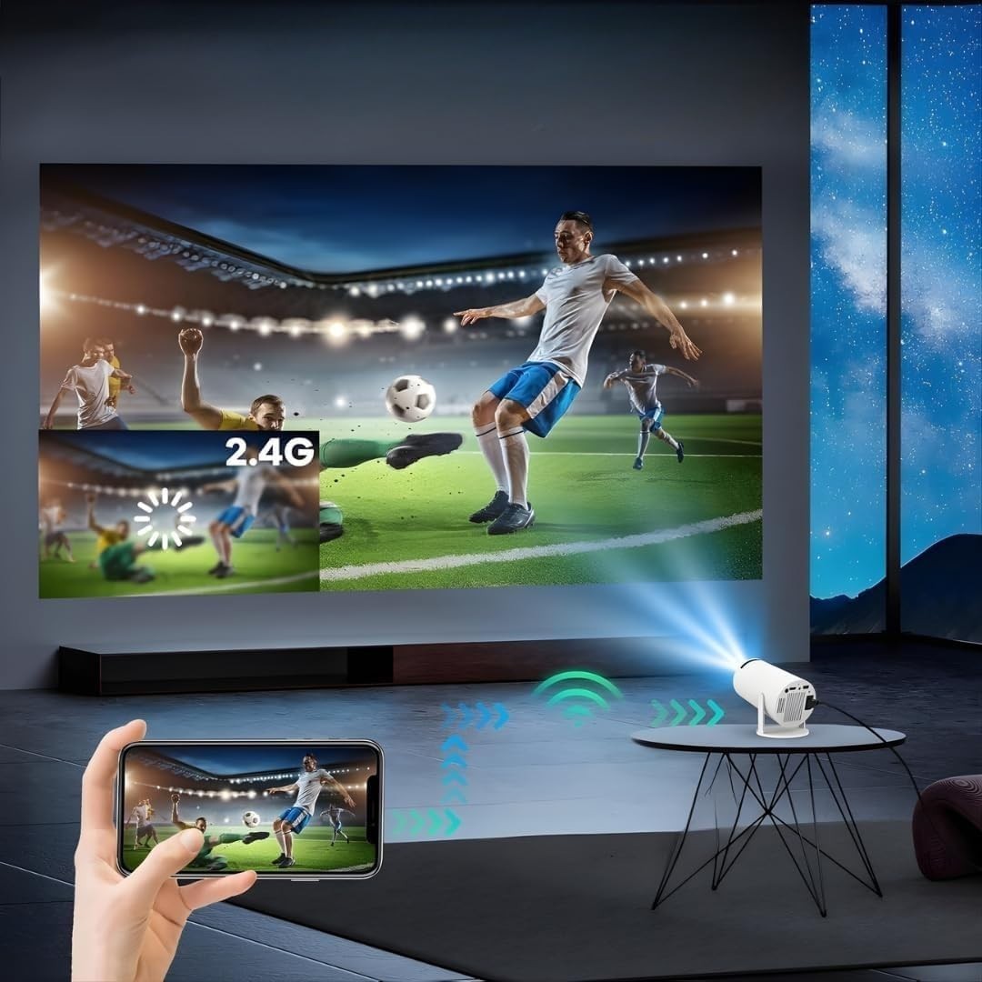 Mini Smart Projector 1080P Portable LED WiFi Bluetooth Home Cinema