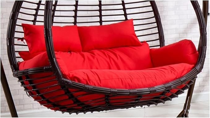 Waterproof 2 Seater Egg Chair Cushion Thick Cotton Swing Pad Outdoor Garden