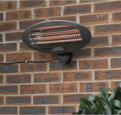 Outdoor Electric Patio Heater 2000W Wall Mounted Waterproof Safe Tilt