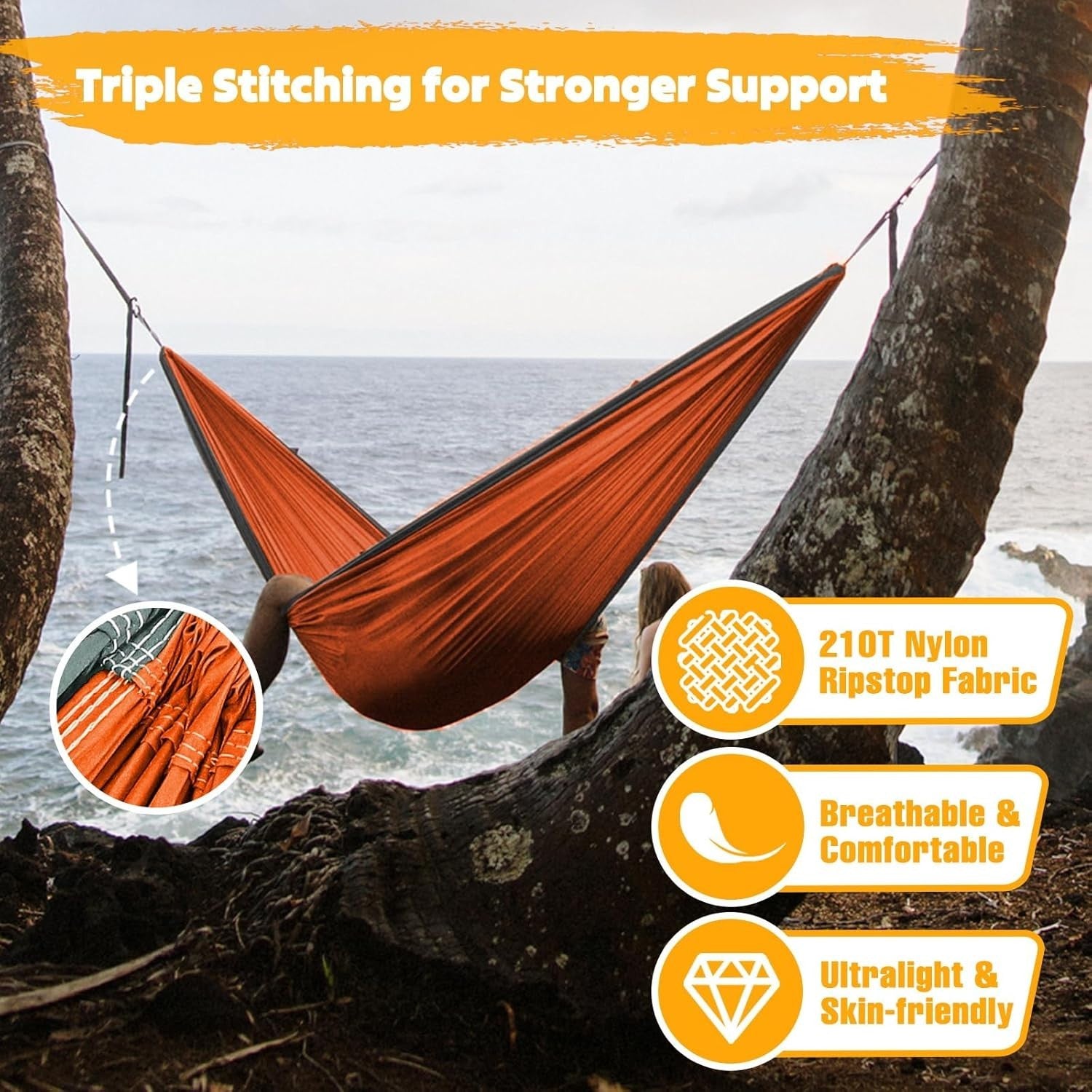 Ultralight Camping Hammock 300kg Load Quick Drying Portable 275x140cm