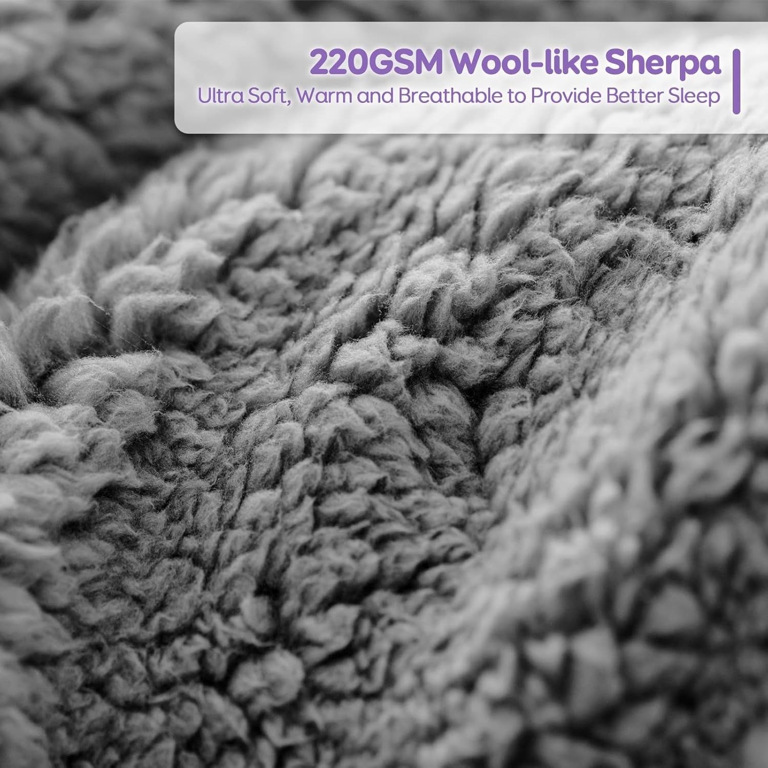 Queen Weighted Blanket 20lb Faux Fur Sherpa Reversible Warm Plush 60x80
