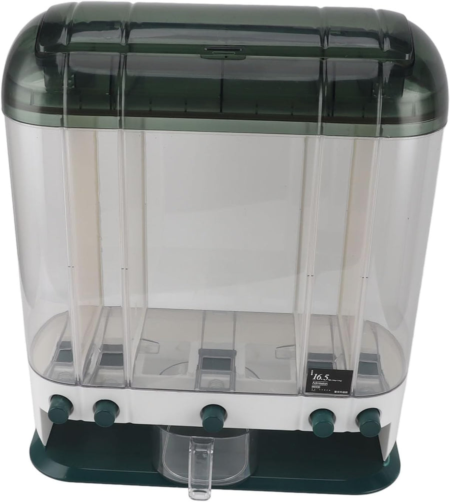 16.5KG Rice Dispenser Airtight Grain Storage Container with Dividers