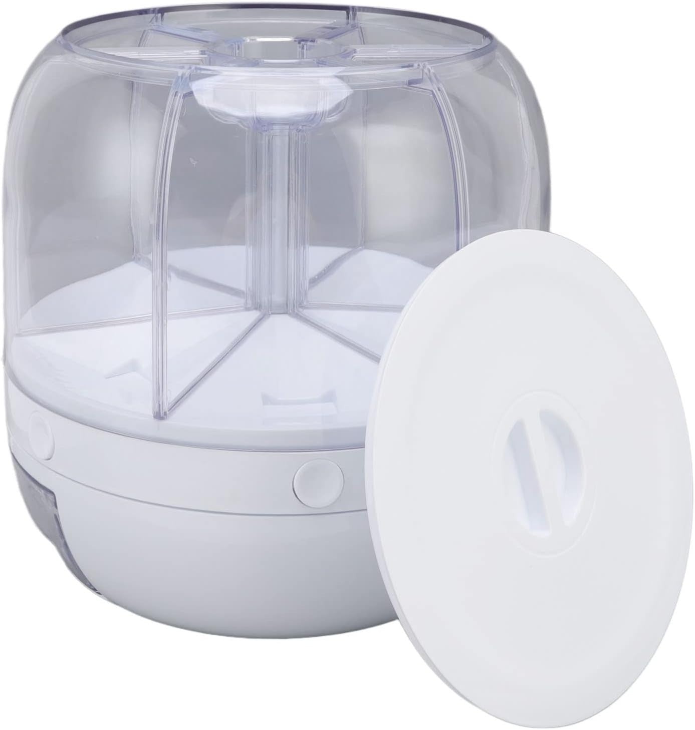 10KG Rice Dispenser 6 Grid Grain Storage Container PP Kitchen Organizer