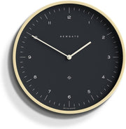 40cm Silent Wall Clock Modern Grey Dial Pale Wood Minimalist Design
