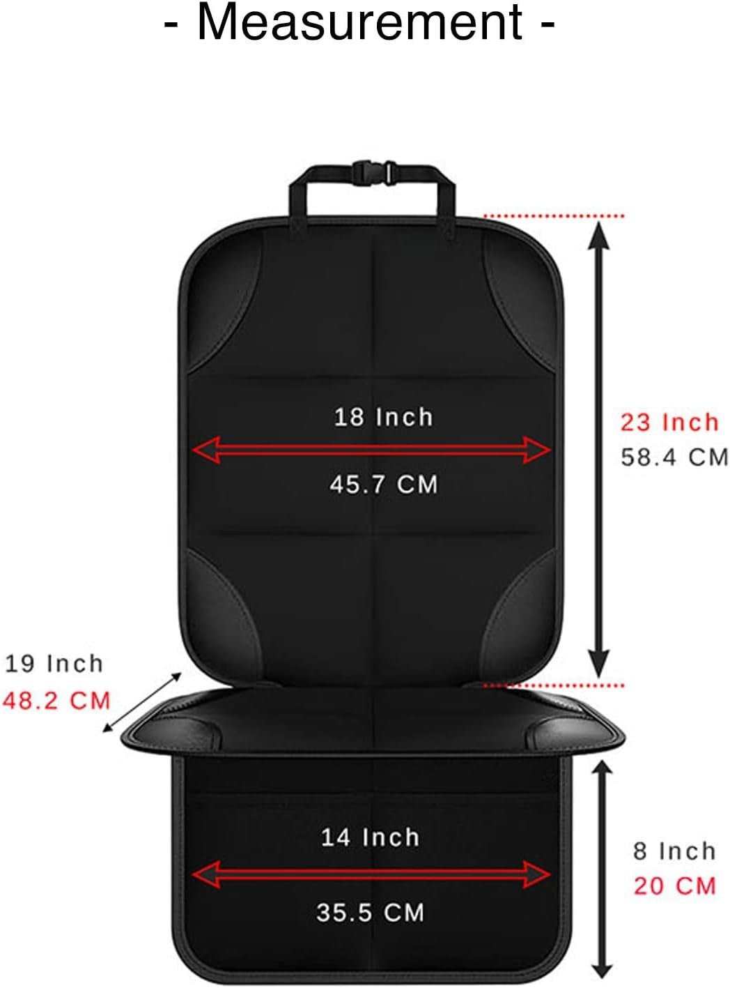 Car Seat Protector for Child Car Seats ISOFIX Waterproof Storage Pockets