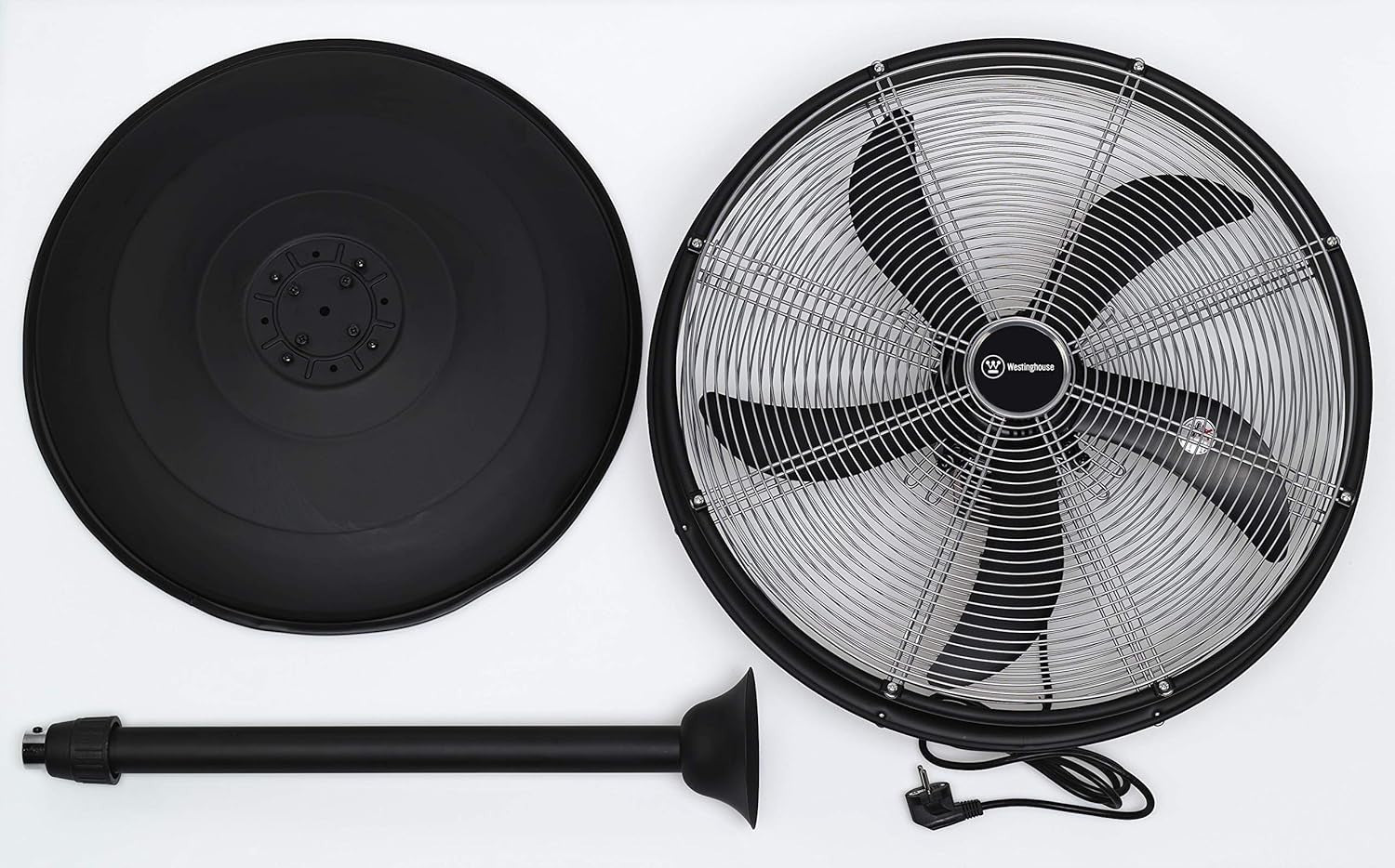 40cm Pedestal Fan – Adjustable Height 28–135cm 3-Speed Cooling Metal Blades